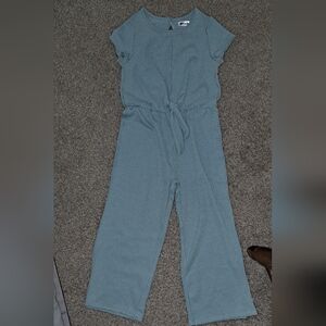 Circo Blue Bodysuit with Cap Sleeves and Cinched Waist
